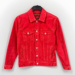 Lucky Brand Corduroy Trucker Jacket Cowgirls Dream Shailyn Rose Red Women M